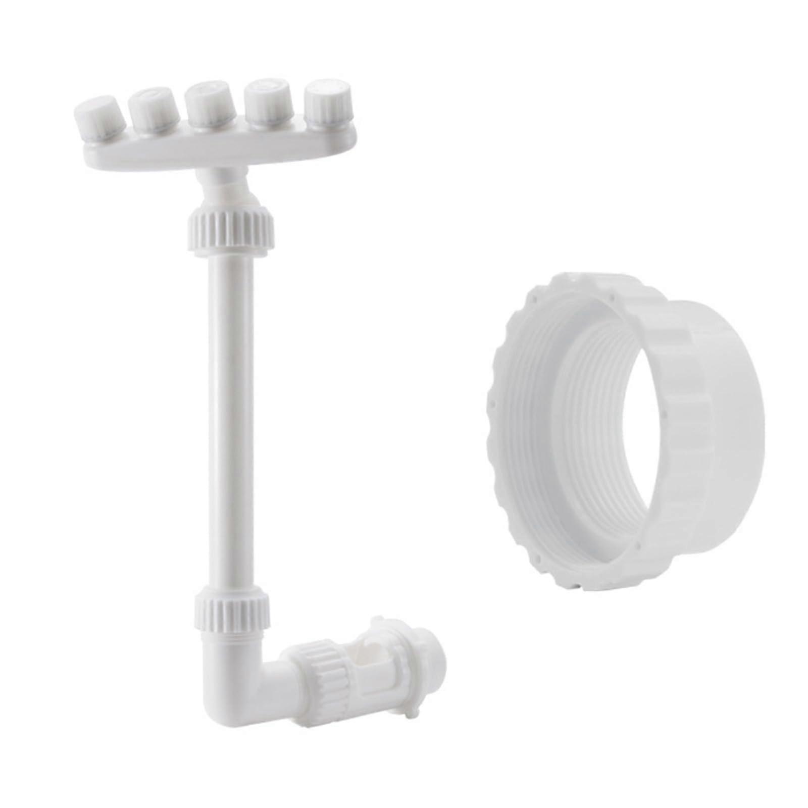 Adjustable Pool Fountain with 5 Nozzles, Swimming Pool Waterfall Feature, Easy Pump Connection