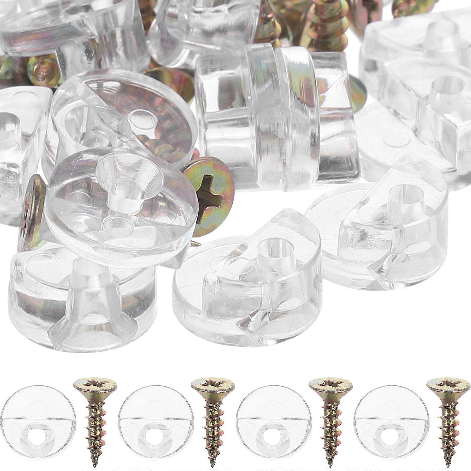 Glass Holder 20Pcs for Wardrobe Installation with Fixing Screws