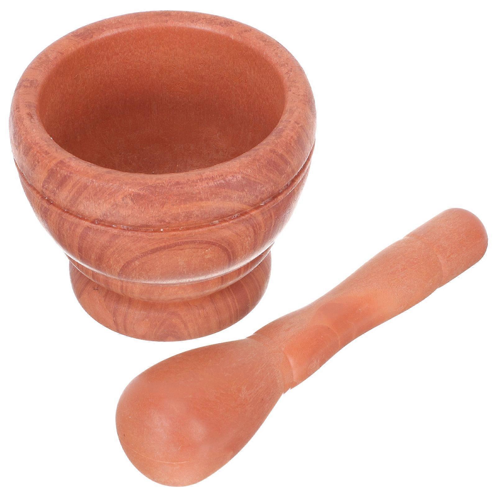 2Sets Garlic Mortar Set for Grinding with Plastic Pestles