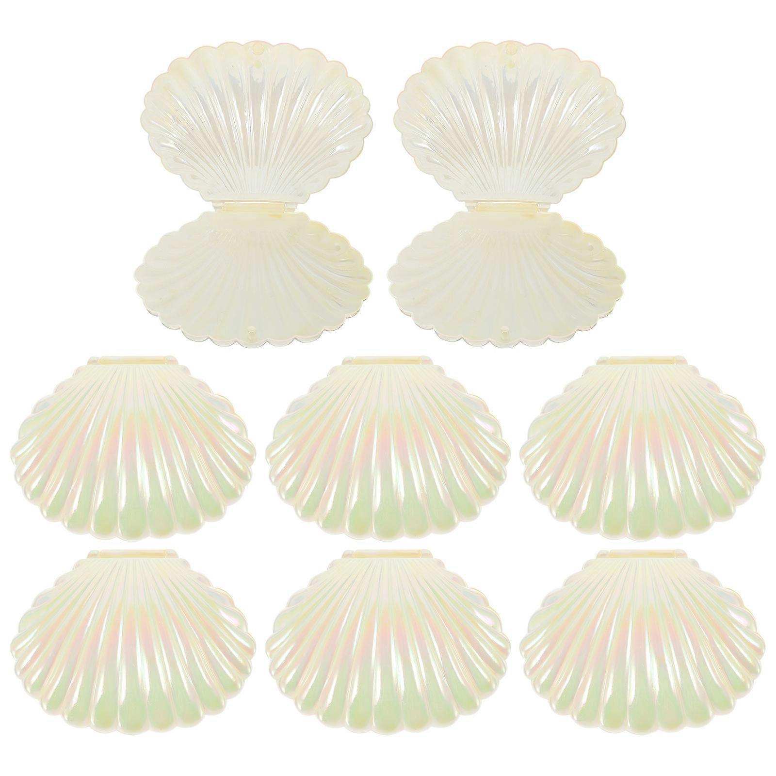 Sea Shell Holder for Candy Gift with 10Pcs White Plastic Candy Boxes