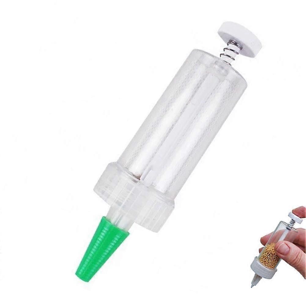 Handheld Seed Dispenser with Adjustable Flow for Precise Garden Planting, Mini Spreader, Light Green 1pcs