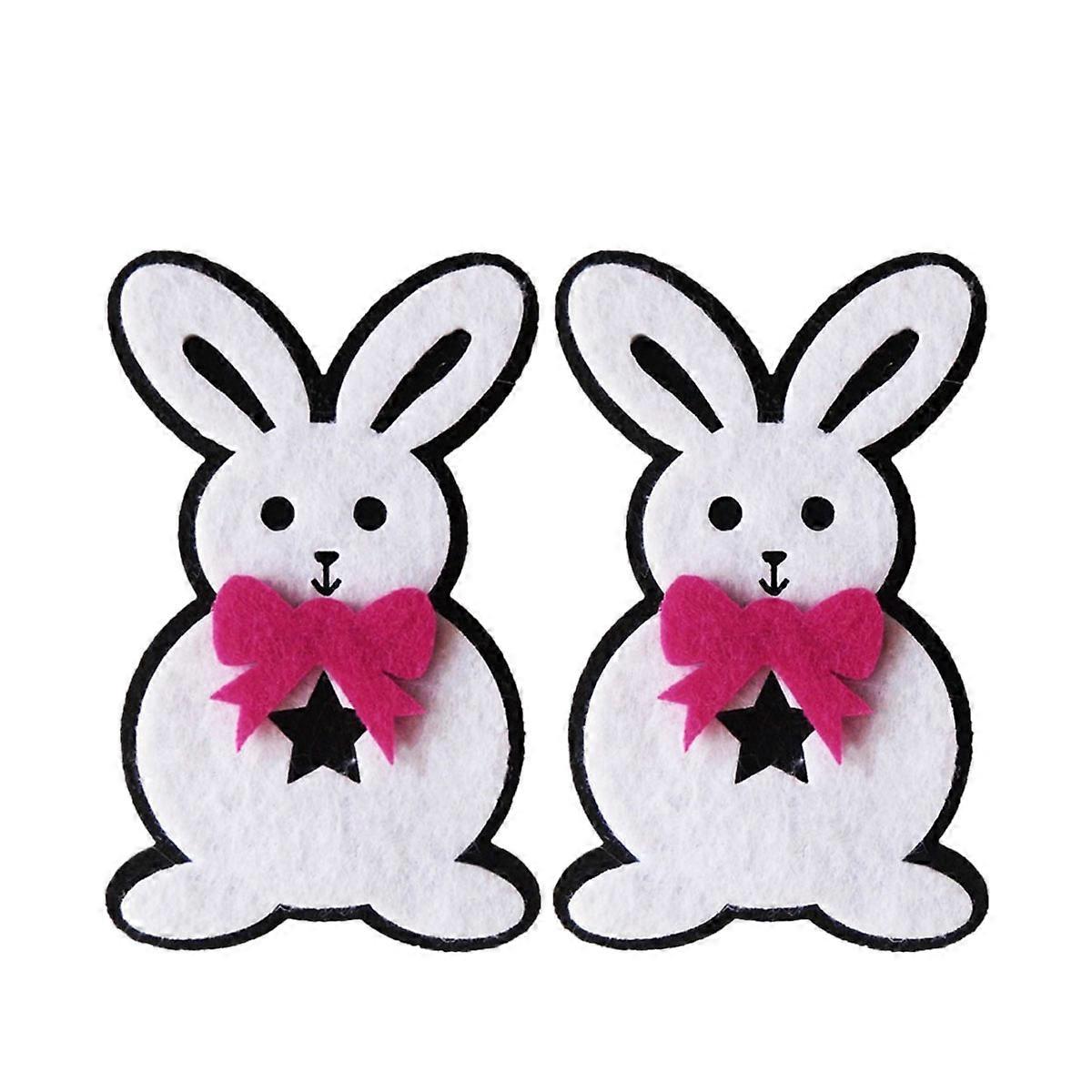 Hare Felt Wall Sticker for Decor 5Pcs Felt Hare Sticker Creative Decor