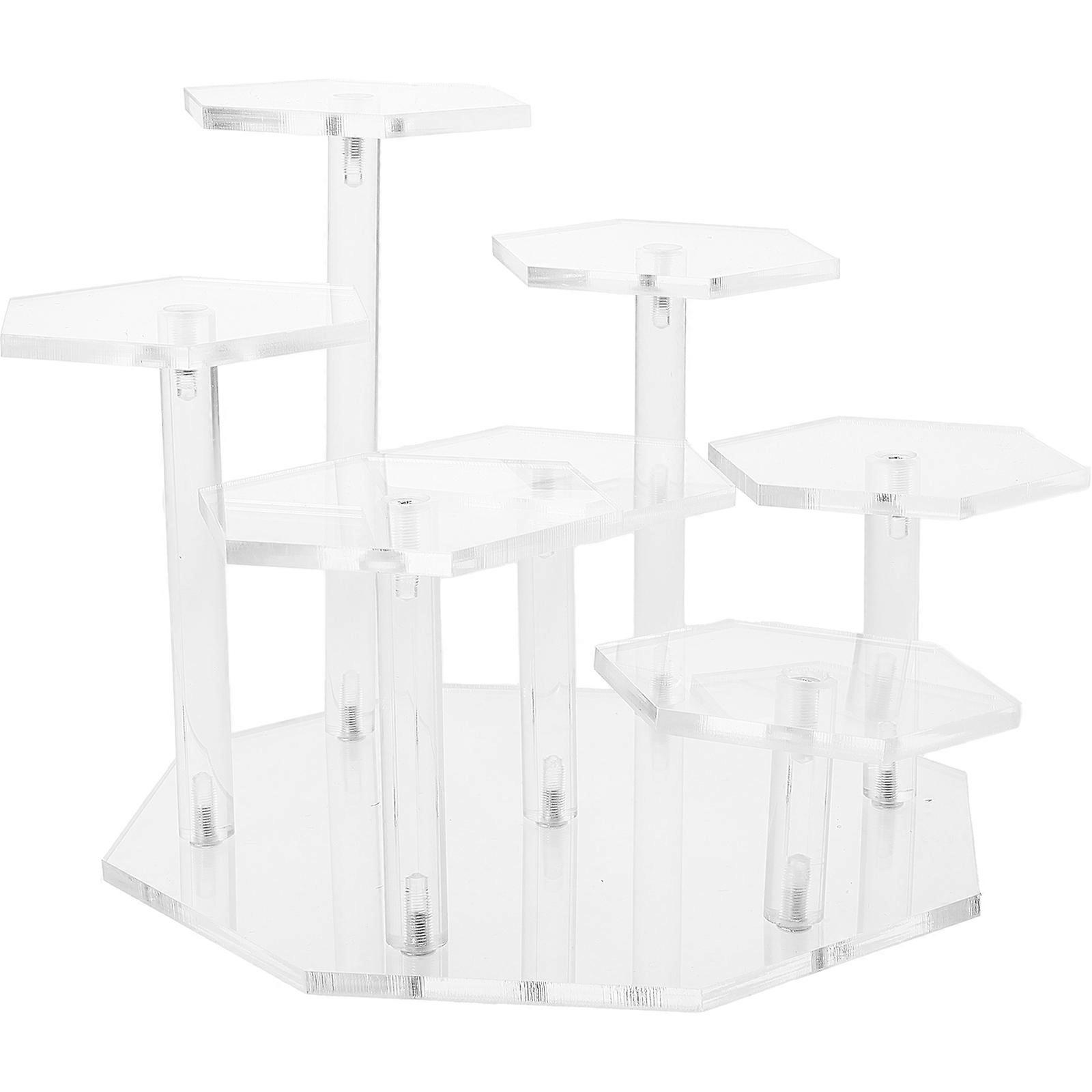 Action Figure Display Stand Transparent Acrylic Statuettes Display Rack for Hobbyists 1Set