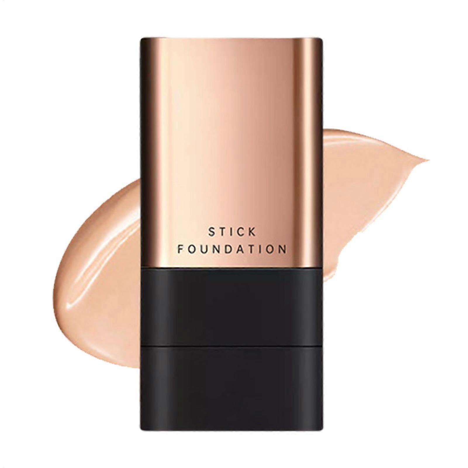 Foundation Stick Full Coverage Hydrating DoubleHead Makeup Contour with Seamless Blend Brush Natural