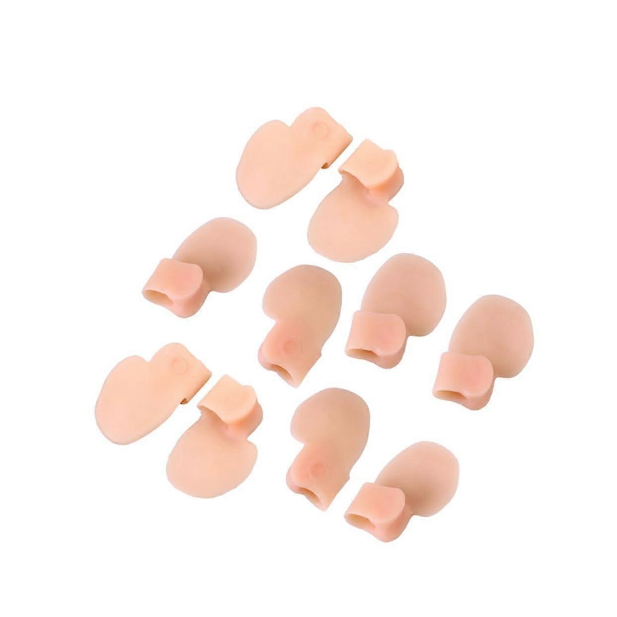 Toe Separator Gel Bunion Corrector for Relief and Alignment, 10pcs Soft Cushion Nude Spacers