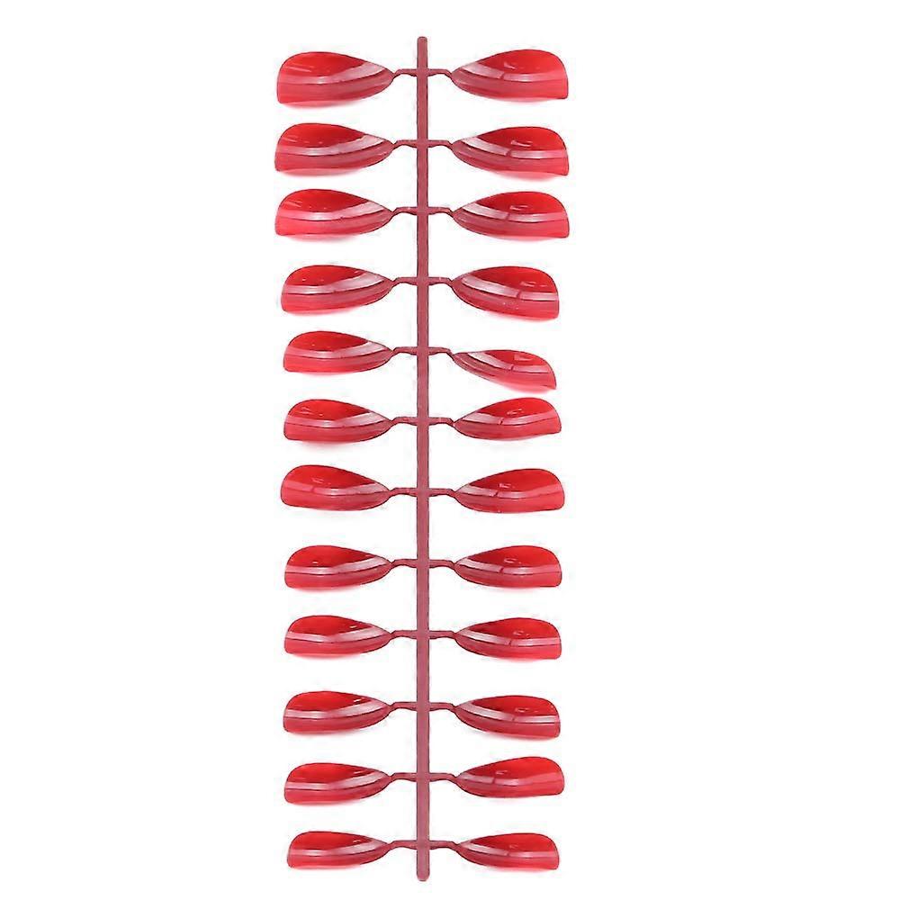 Cherry Red Press On Nails Set with Matte Pointed Tips for Instant Nail Decoration, 24pcs