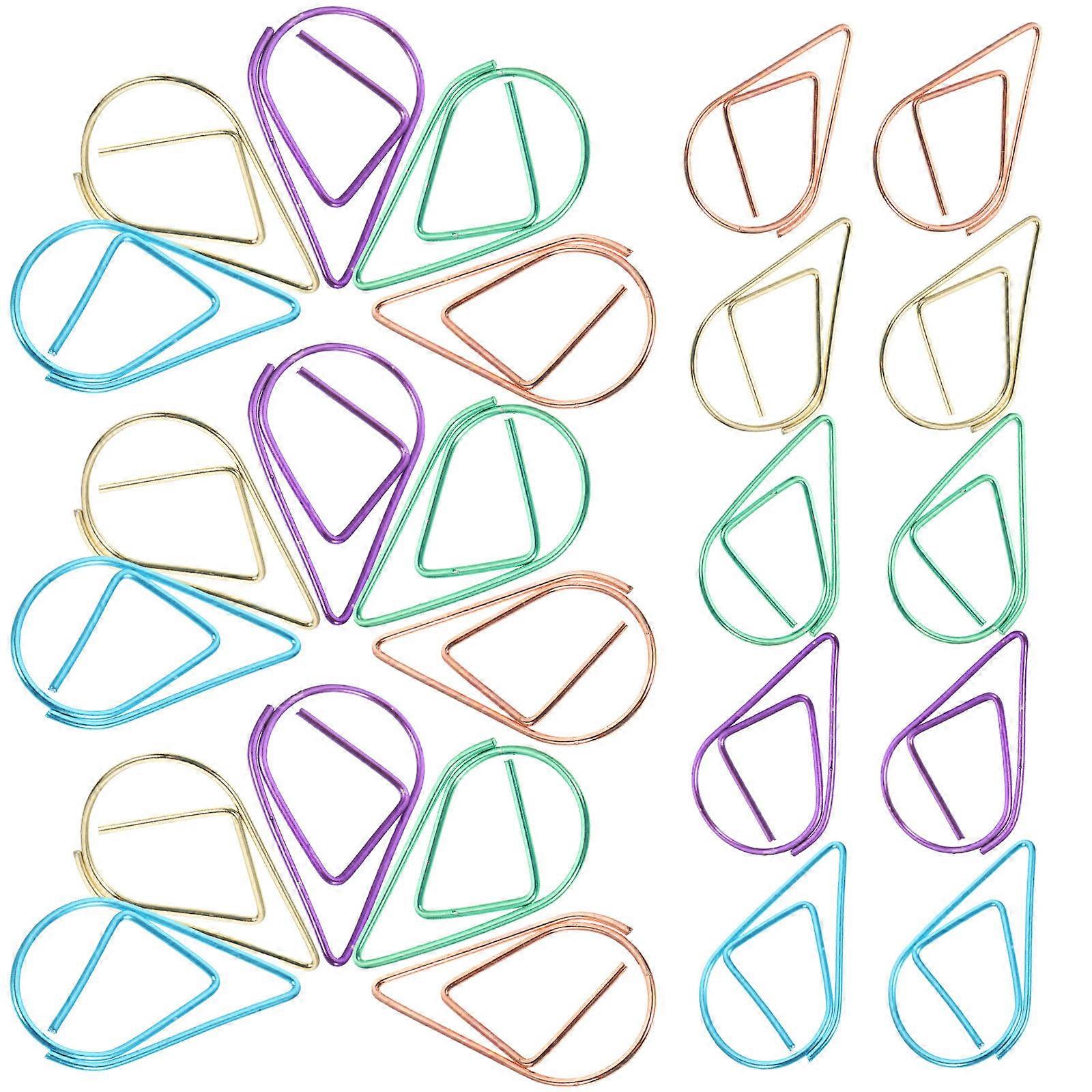 Adorable Creative Paper Clips for Office Use 100Pcs Colored File Paper Clips