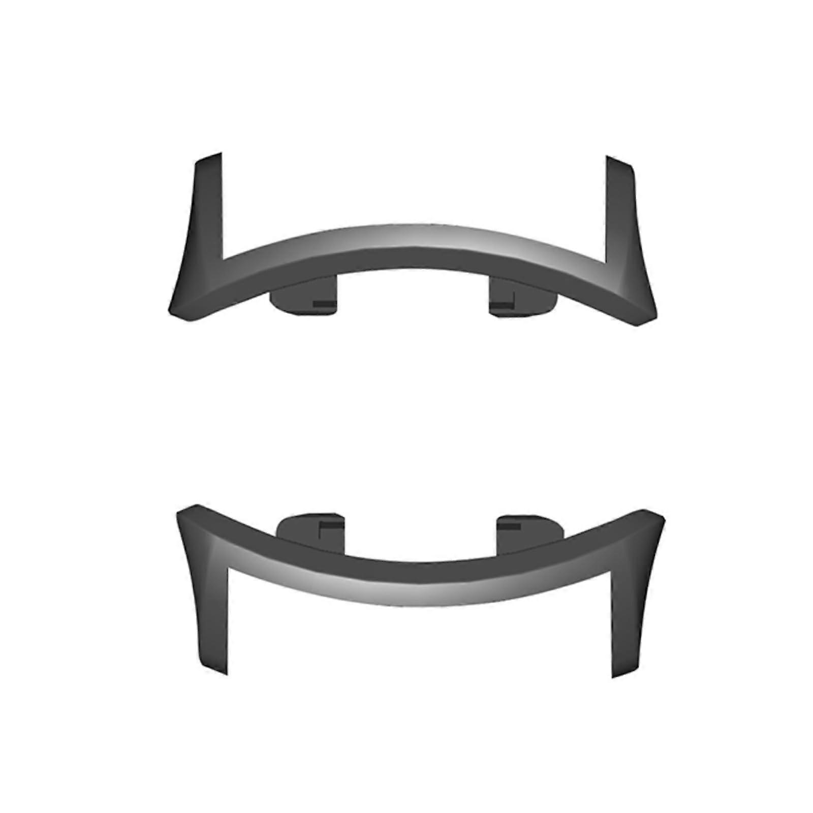 Black Metal Watch Band Connector Pair, RustResistant Smartwatch Adapter for Quick Strap Installation