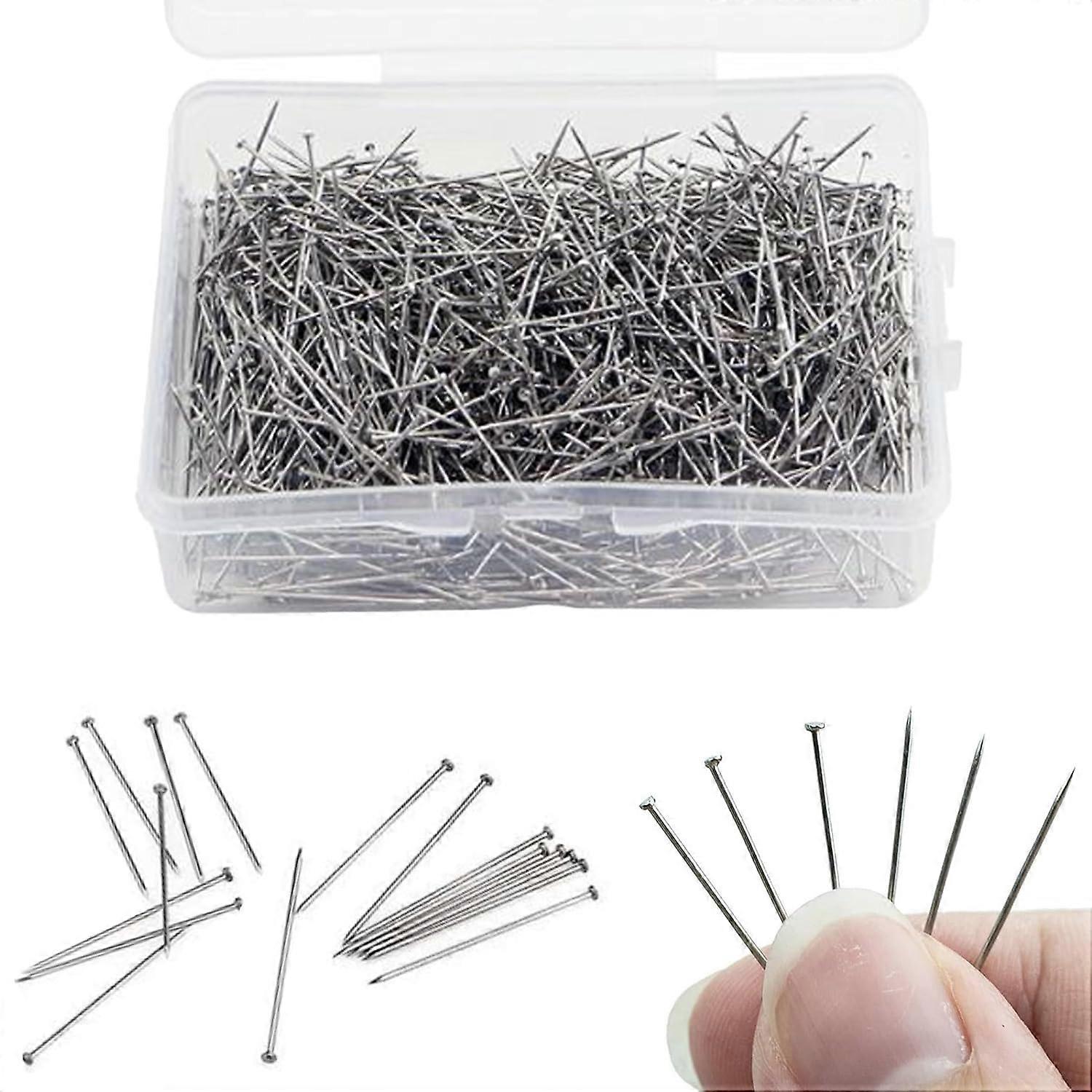 500Piece Sewing Pins Set RustResistant Steel 1 Inch Sharp Quilting Pins for Crafting Projects