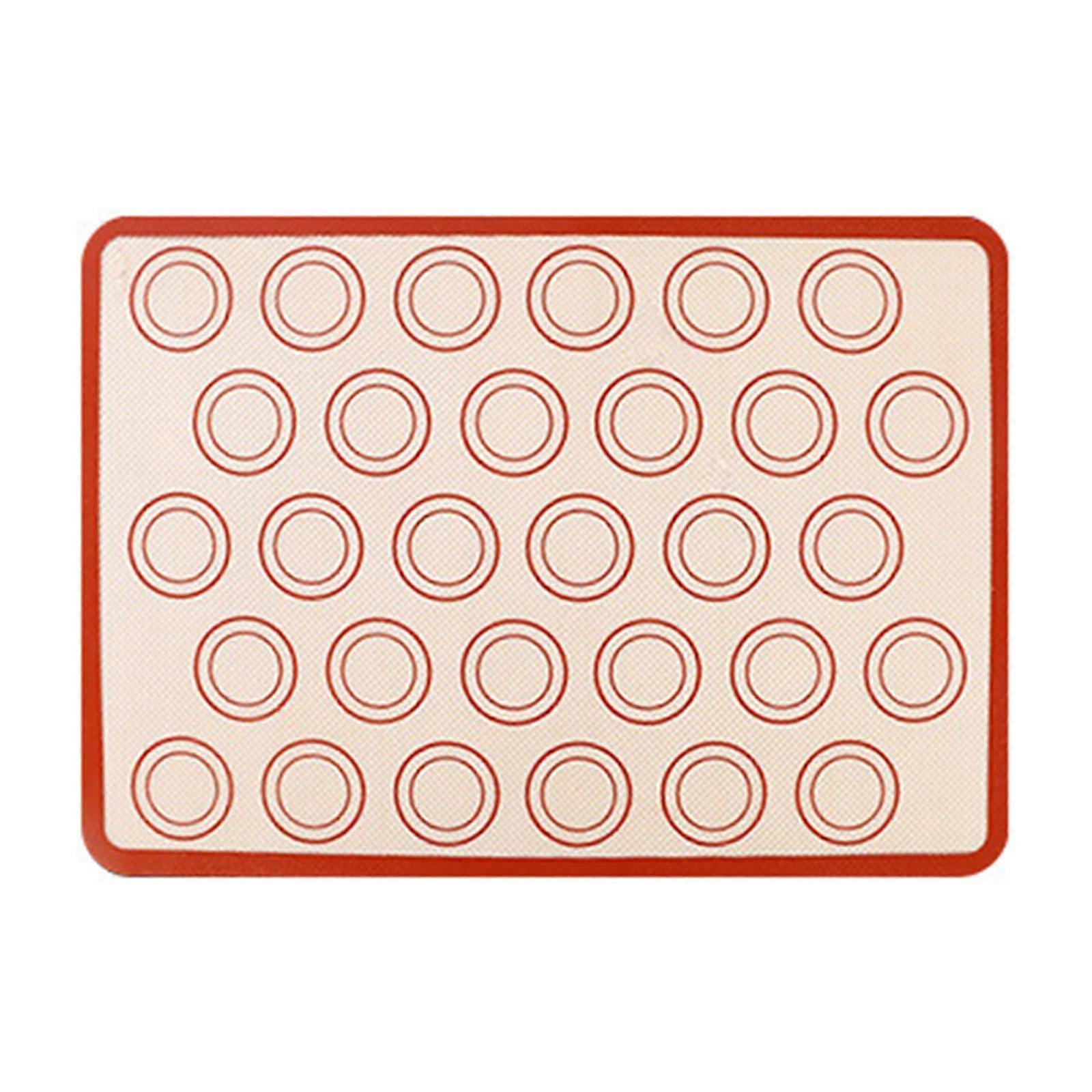 Silicone Baking Mat Nonstick Easy Release for Cookies Bread and Cake Decorating Red