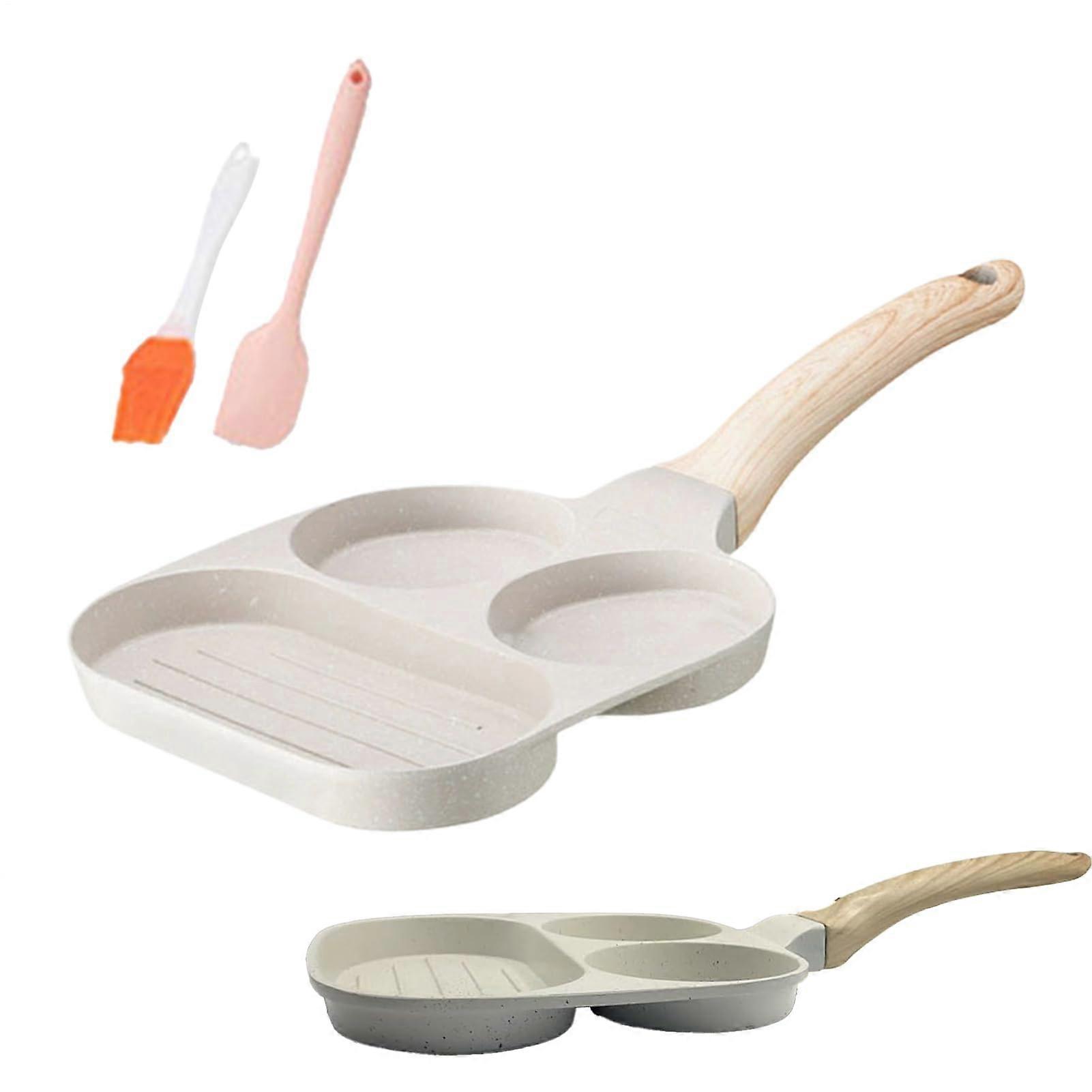 Omelette Pan Egg Cooker with Enhanced NonStick Coating, 3Cup Design for AllStove Cooking