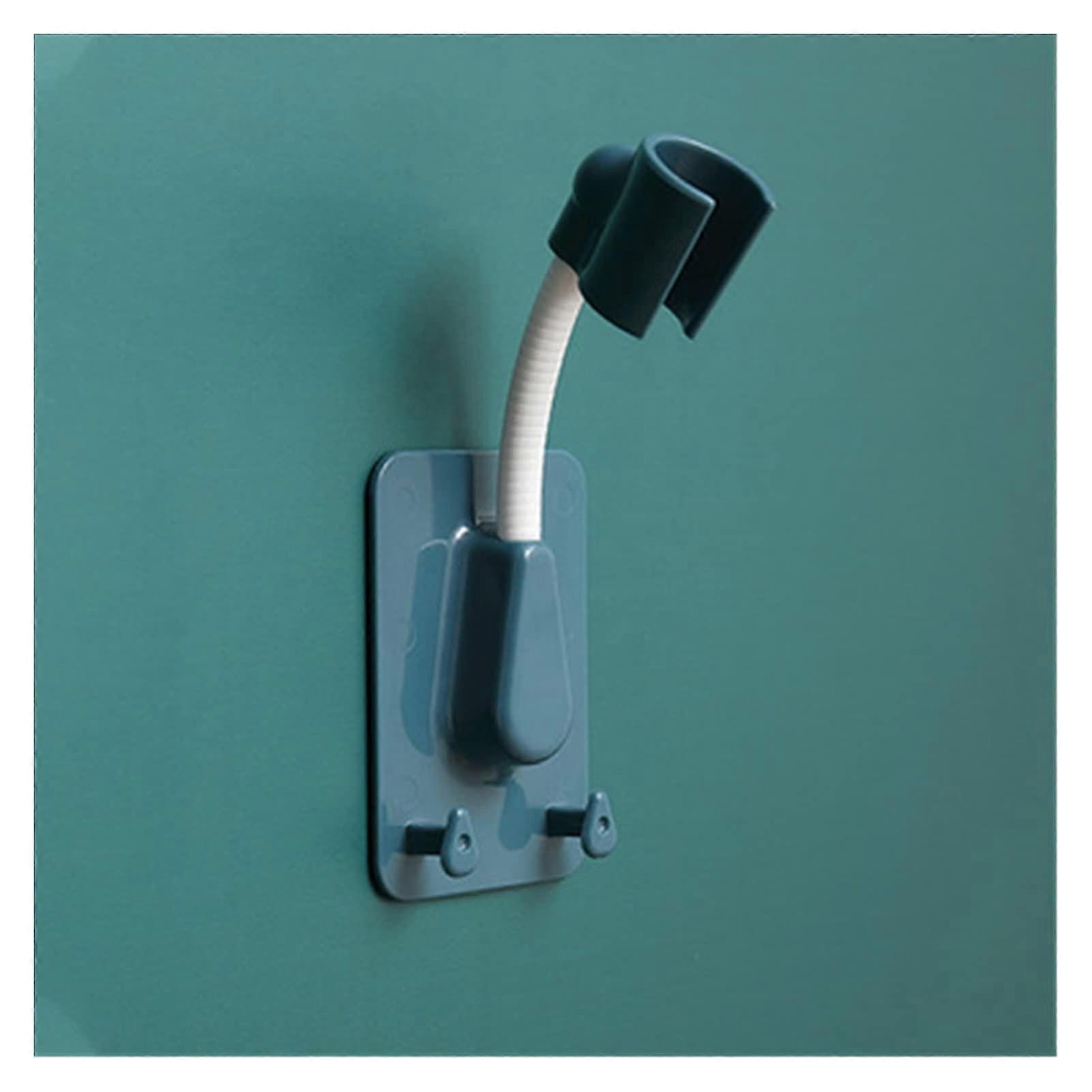 Shower Head Holder 360° Rotating Adjustable Waterproof ABS Wall Mount Bracket with Strong Load Capacity Blue