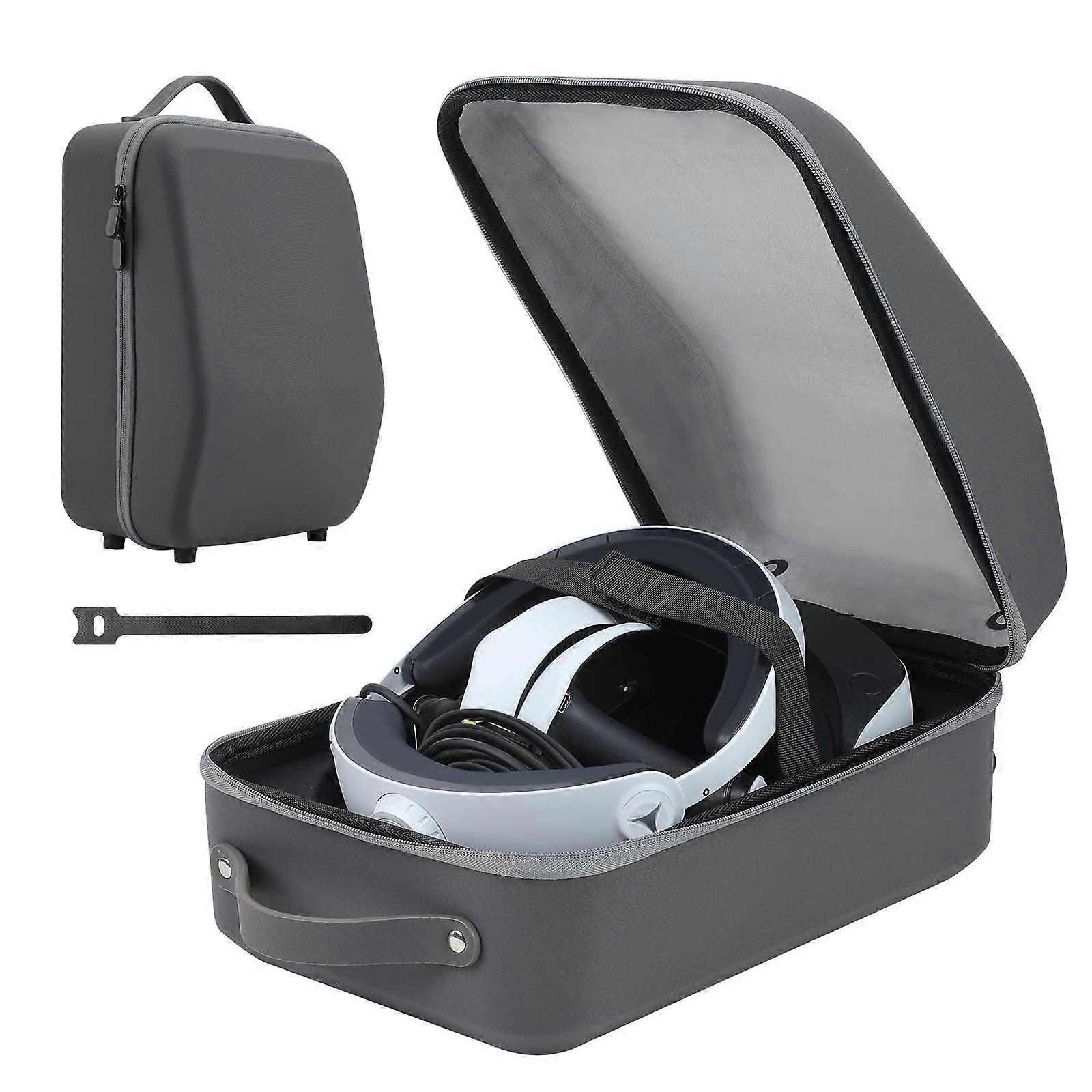 Carrying Case for PS5 VR2, Shockproof Hard Shell Travel Bag for Headset and Controllers with Handle