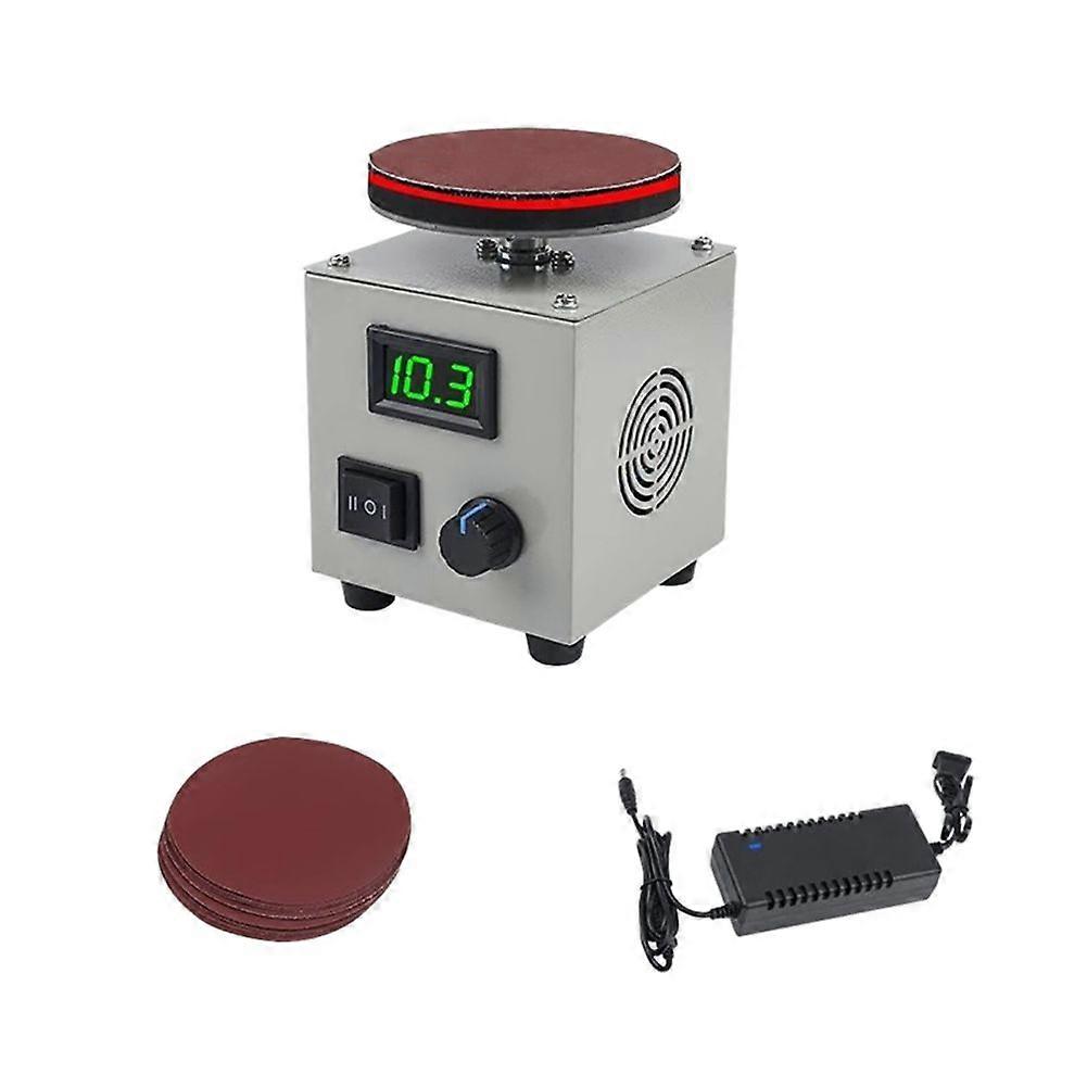 Electric Mini 4 Inch Disc Sander 150W Multi-Function Exterior Polisher with LCD Display Adjustable Speed US Plug