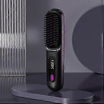 Nuovo popolare pettine lisciante per uso domestico, ricaricabile e riscaldato, strumento per lo styling portatile e senza fili che non danneggia i capelli, un volumizzante