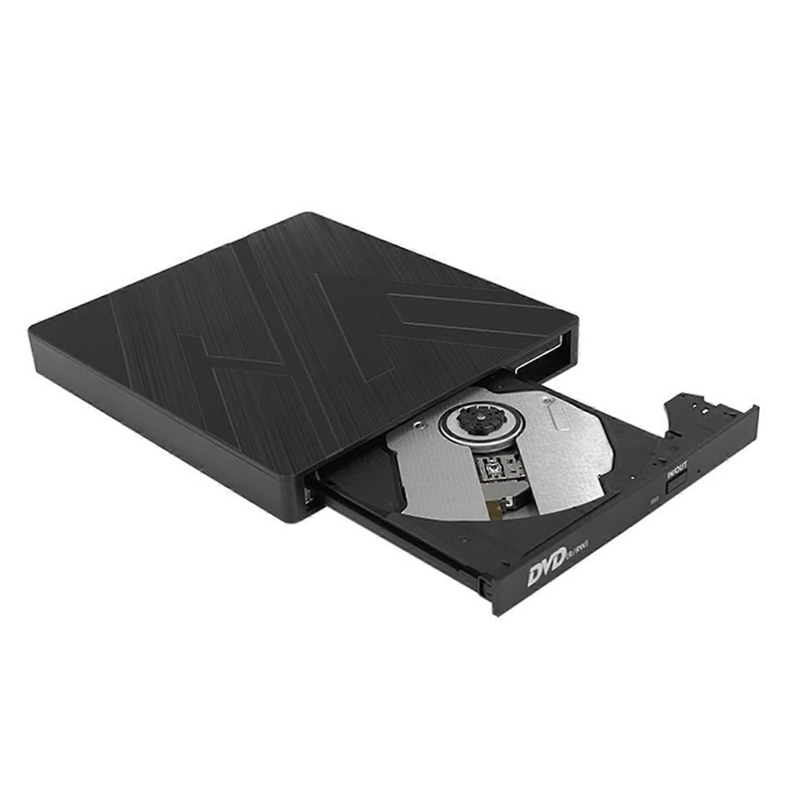 External DVD Drive USB 3.0 CD/DVD Burner with TypeC Connector MultiDisc Compatibility Slim Design