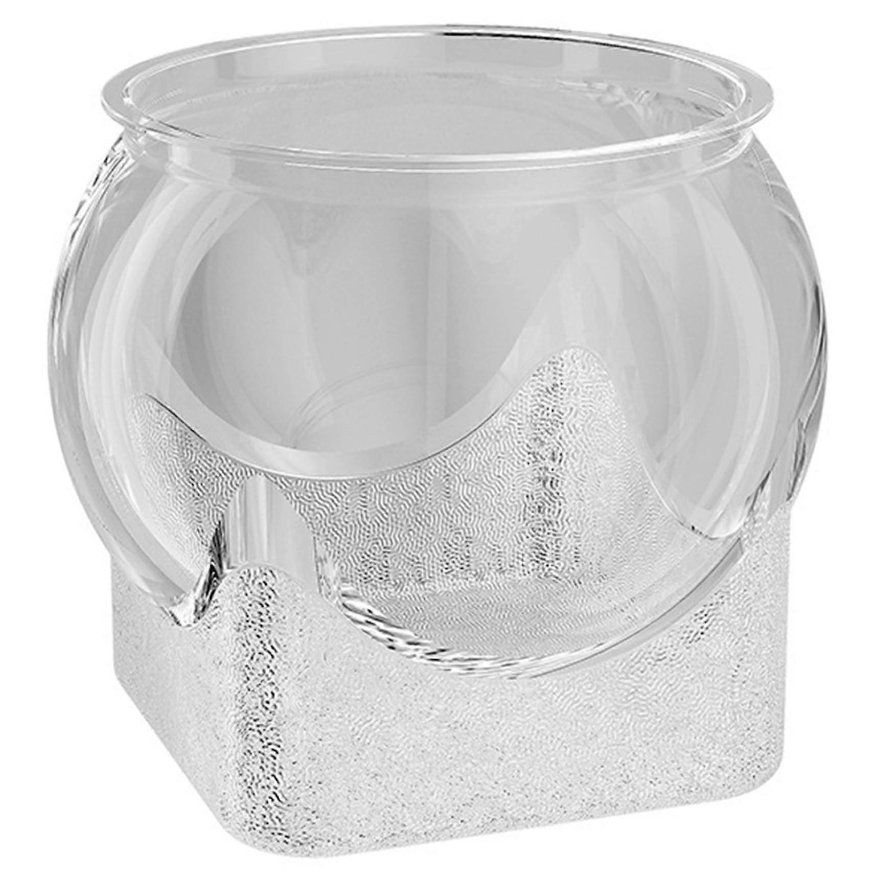 Unbreakable Plastic Fish Bowl with Stable Base, Clear Small Aquarium for Betta or Turtle