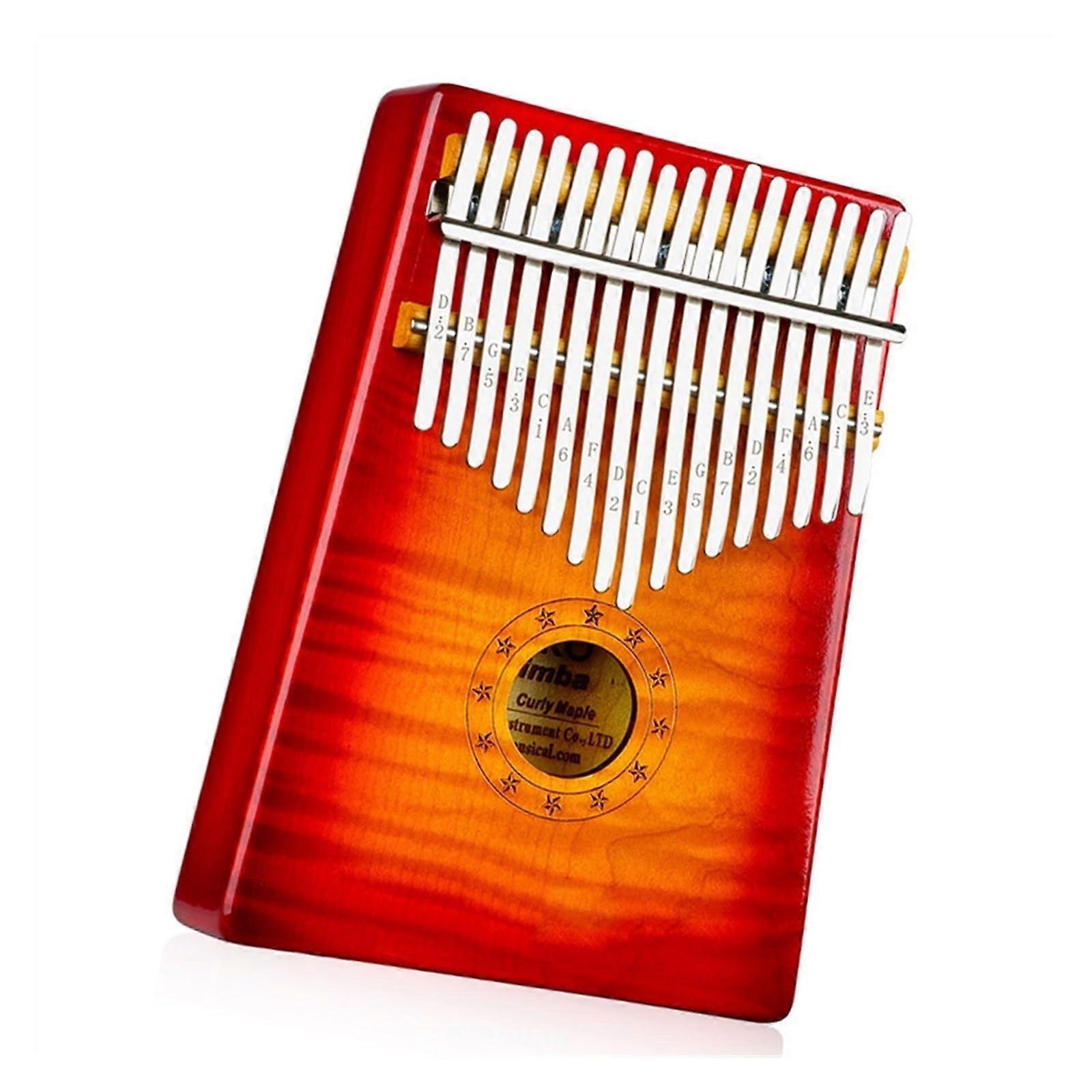 Kalimba Thumb Piano 17 Key Solid Wood for Beginners Warm Tone Stable Tuning Lightweight