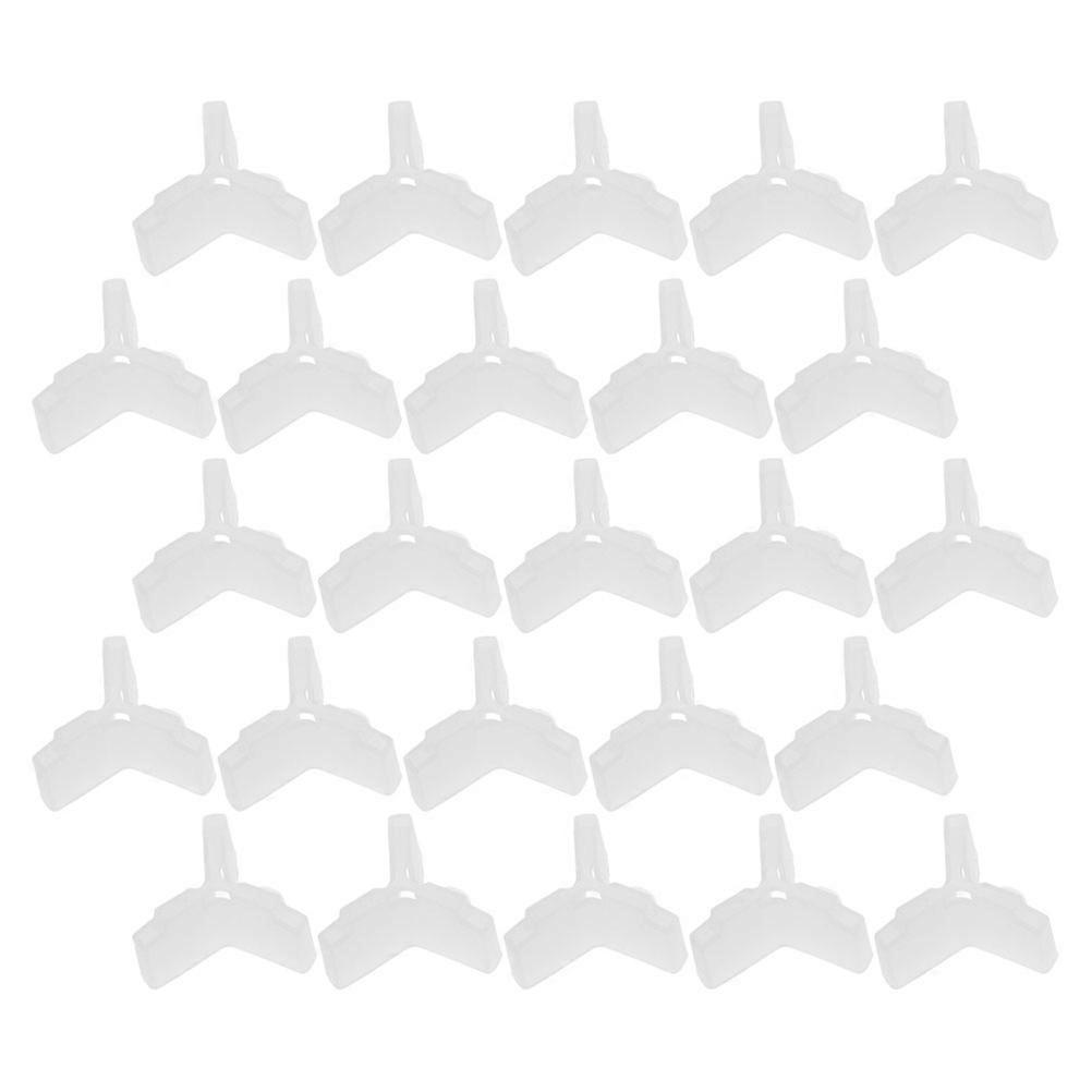 100Pcs Triple Hook Cap Safety Protector for Protection White Plastic