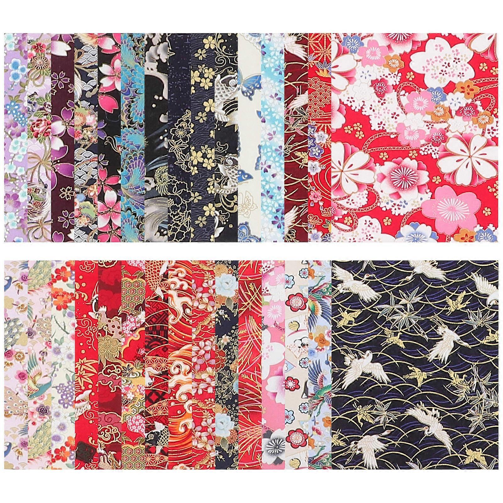 Handicrafts Patchwork Cotton Fabric for Craft Making 30 Sheets Set