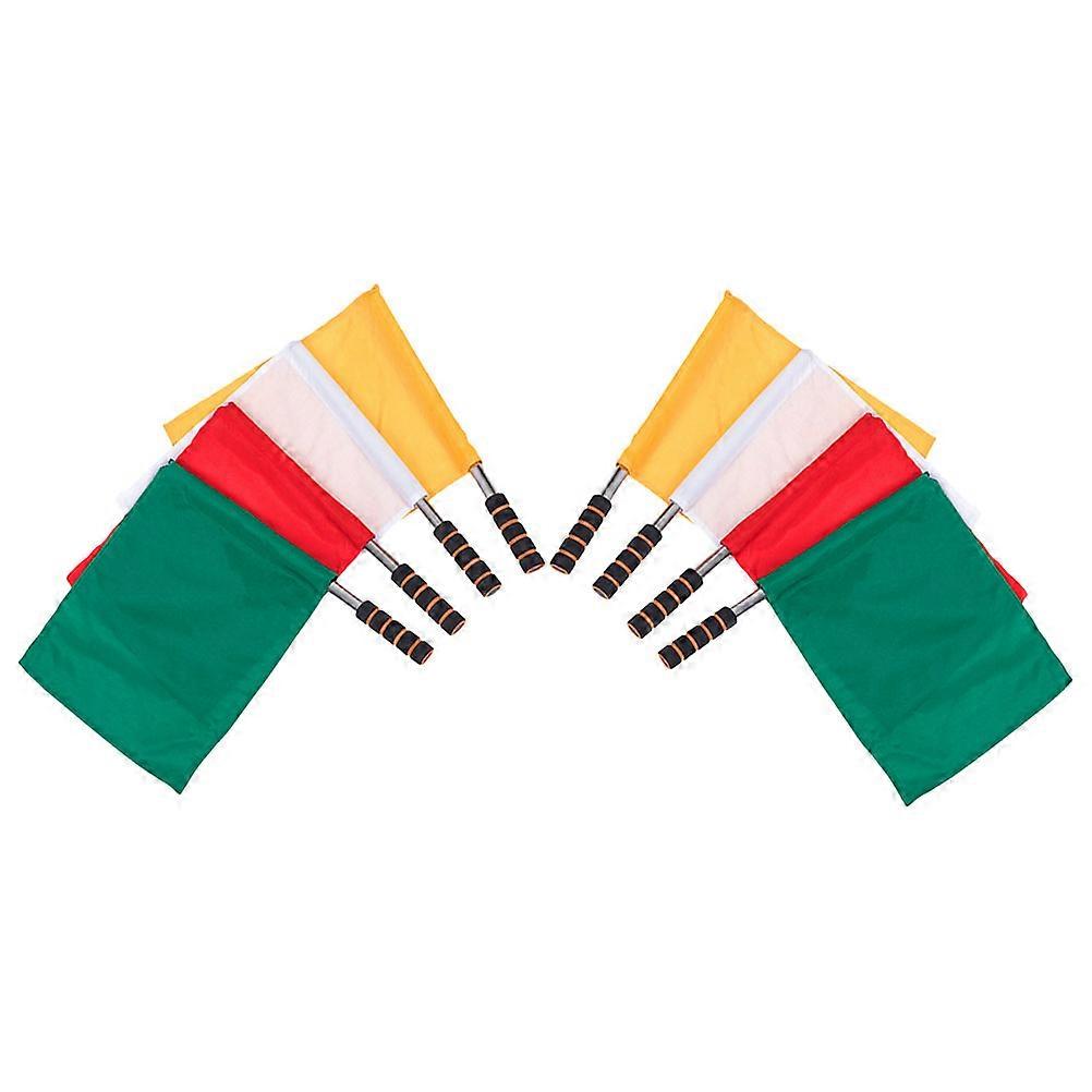 Hand Signal Flags Lightweight Referee Flags for Match Use 8Pcs Set