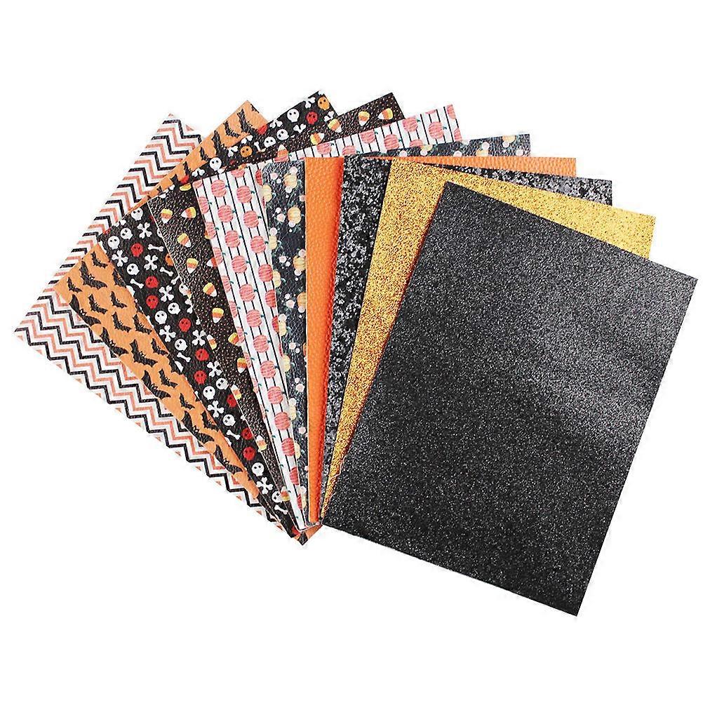 Halloween PU Sheet Accessories for DIY Earrings Making 10Pcs Set