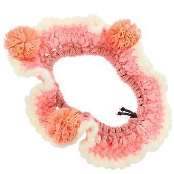 Cat Flower Collar Adjustable Pet Collar with Bells for 2Pcs Pink Cat Accessories