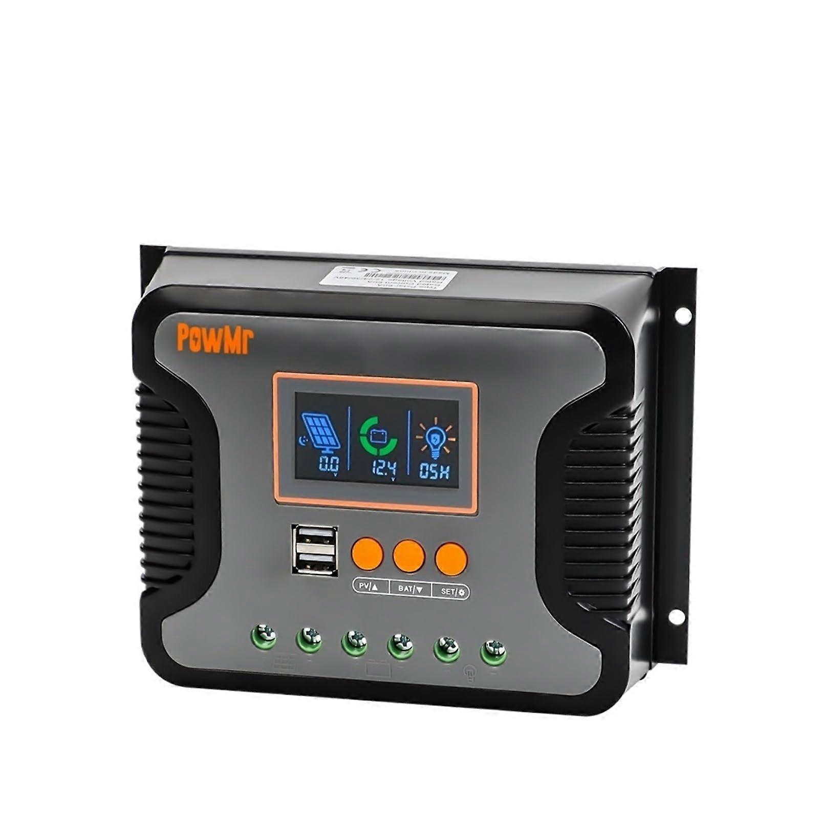 30A Solar Charge Controller with Automatic Voltage Detection for 12V 24V 48V RV and OffGrid Systems