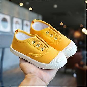 Winterliche, sportliche Kleinkind-Sneaker aus Gummi für Jungen, gelb, atmungsaktiv, für Schule und Freizeit, auch für drinnen geeignet.