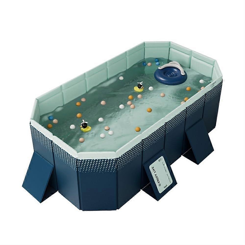Foldable Rectangular Above Ground Pool 6.9ft for Backyard Pets and Kids, NonInflatable Outdoor Design