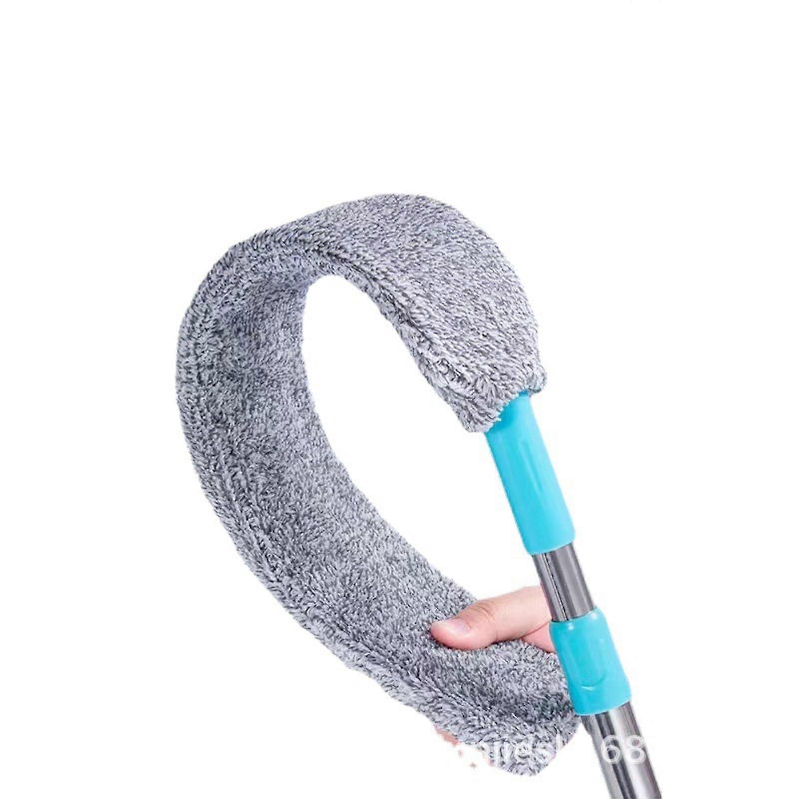 Under Appliance Microfiber Cleaning Brush with Extendable Handle, Grey Retractable Duster for Ceiling and Bed Bottom
