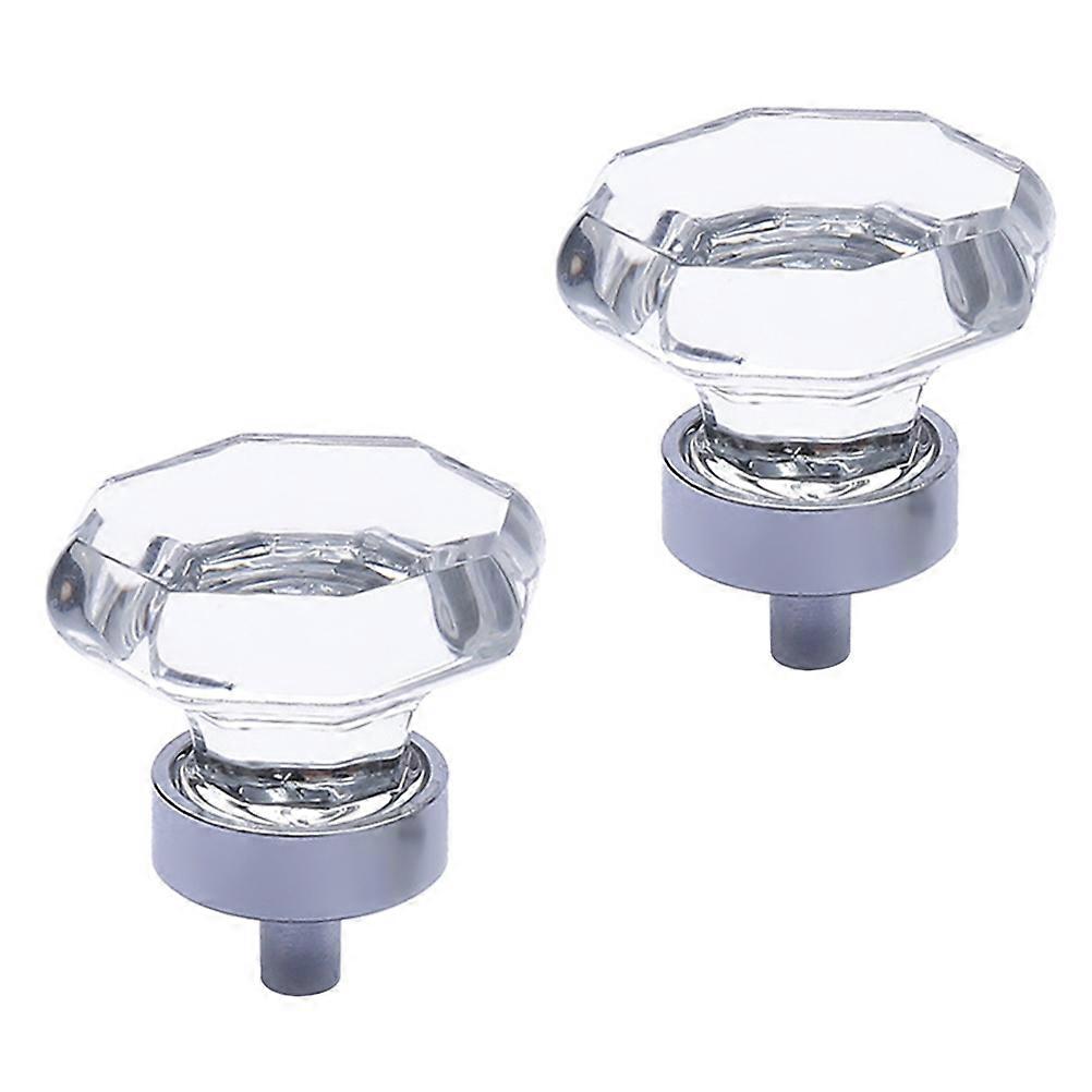 Transparent Crystal Door Knobs Zinc Alloy for Home Handle Replacement 4Pcs