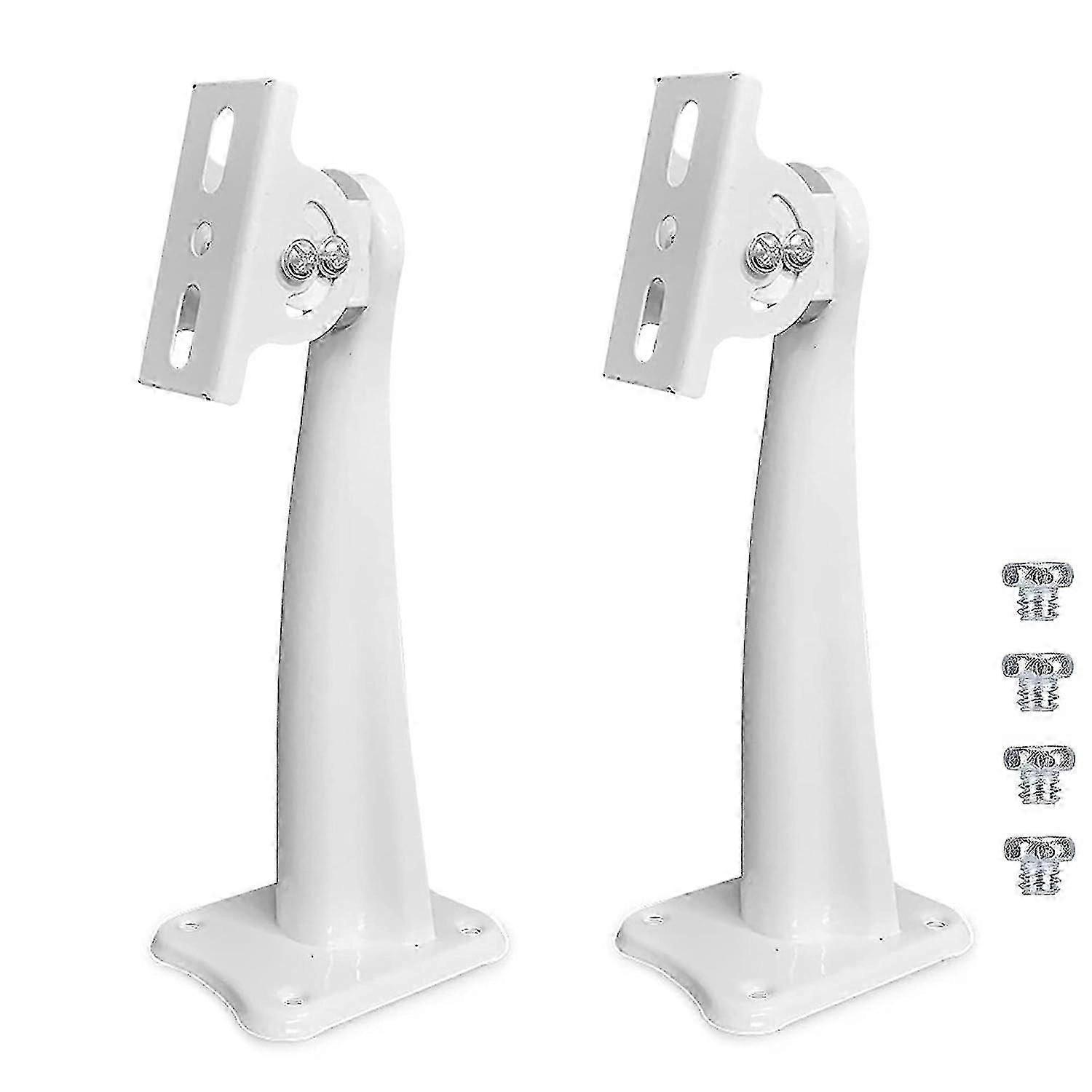 2PCS Universal White 360 CCTV Camera Mounting Bracket for Wall & Ceiling Installation