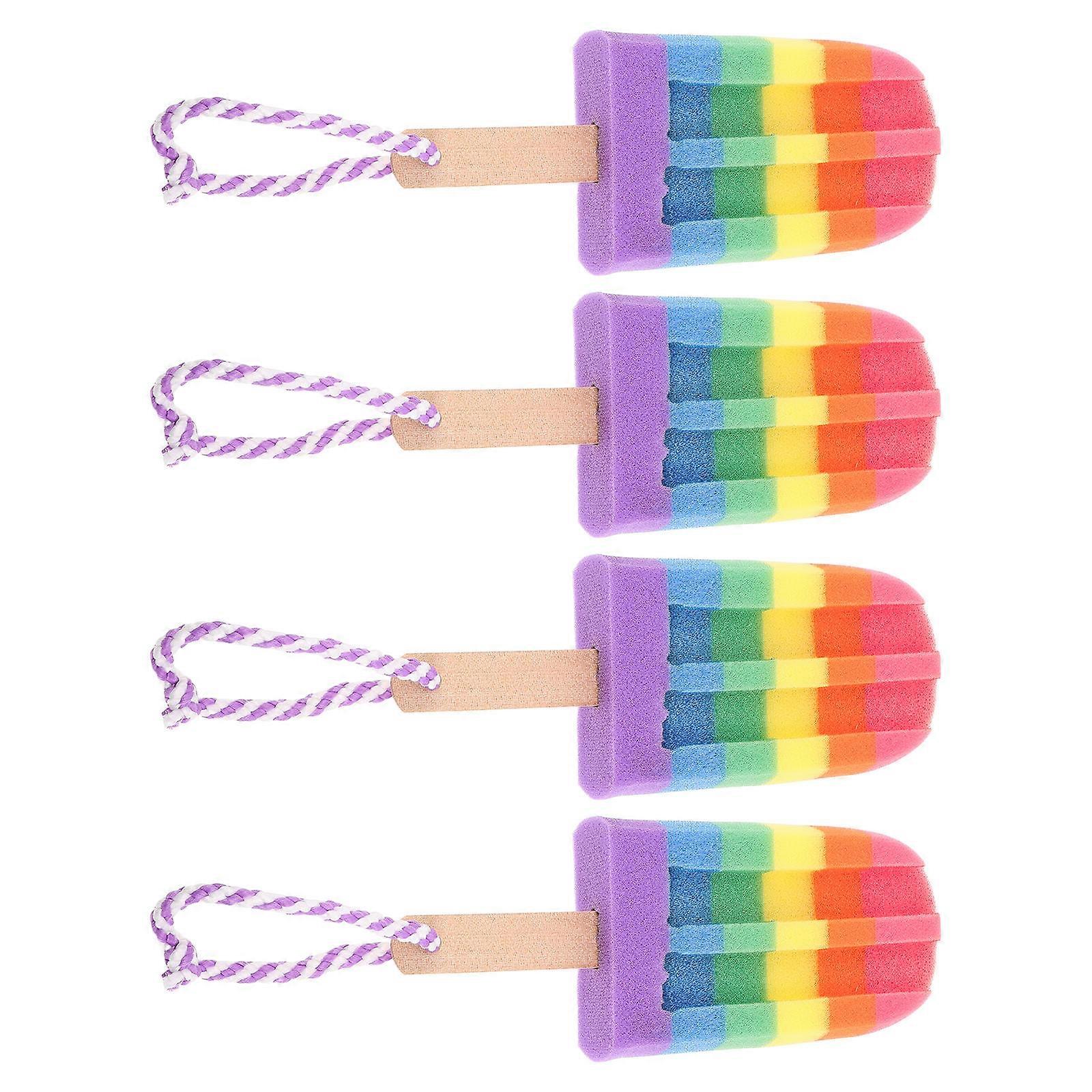 Assorted Color Bath Sponge Body Scrubber Soft Sponge for Bathing Use 4Pcs