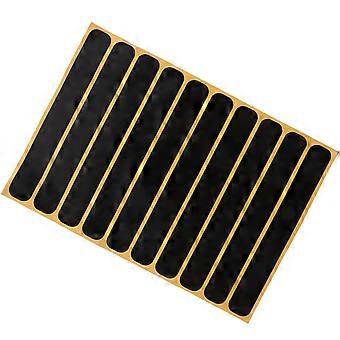 Black Reflective Stickers Reflective Tape for Decoration 10 Strips Sheet