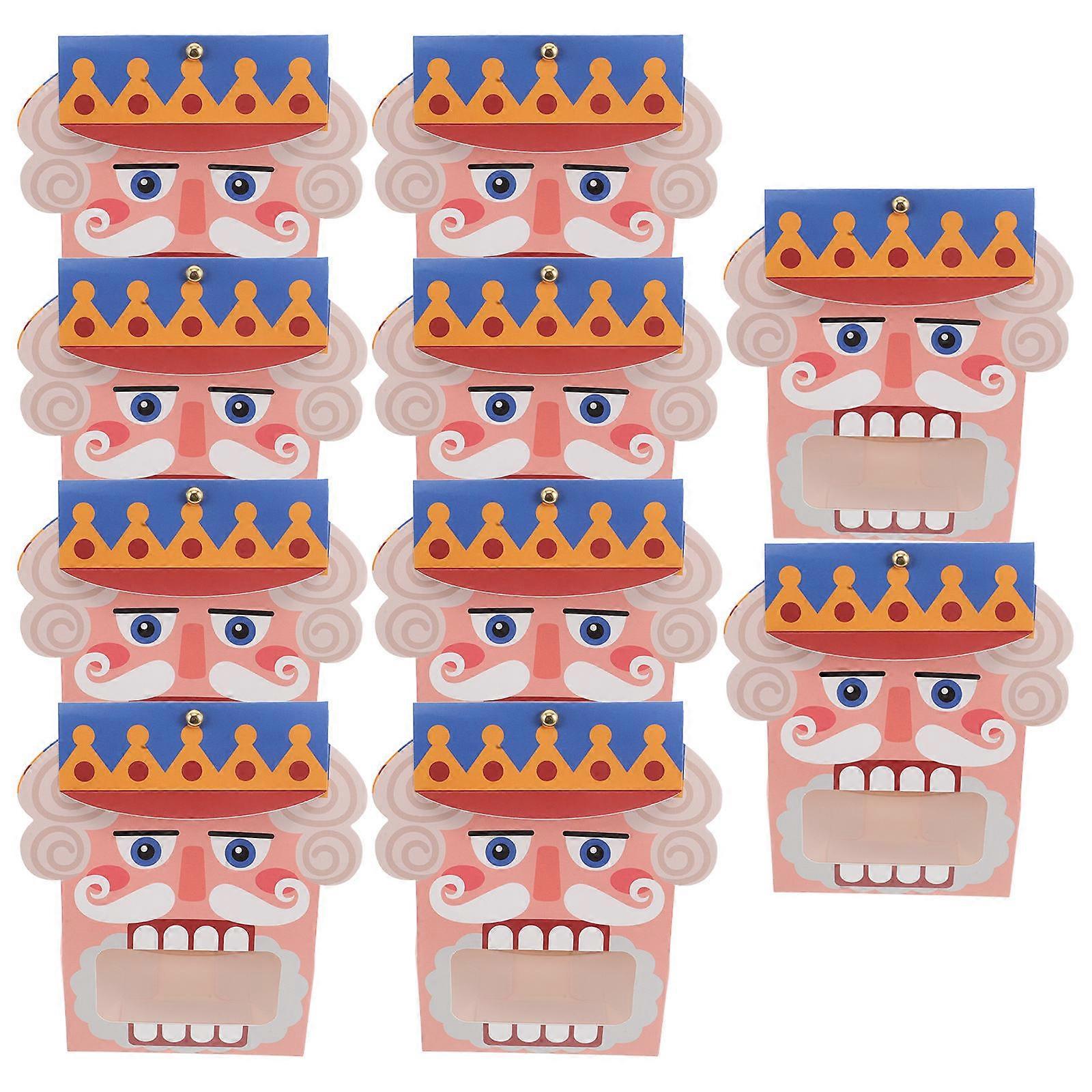 Nutcracker Cookie Boxes for Storage Use Featuring Window 10Pcs Paper Cardboard