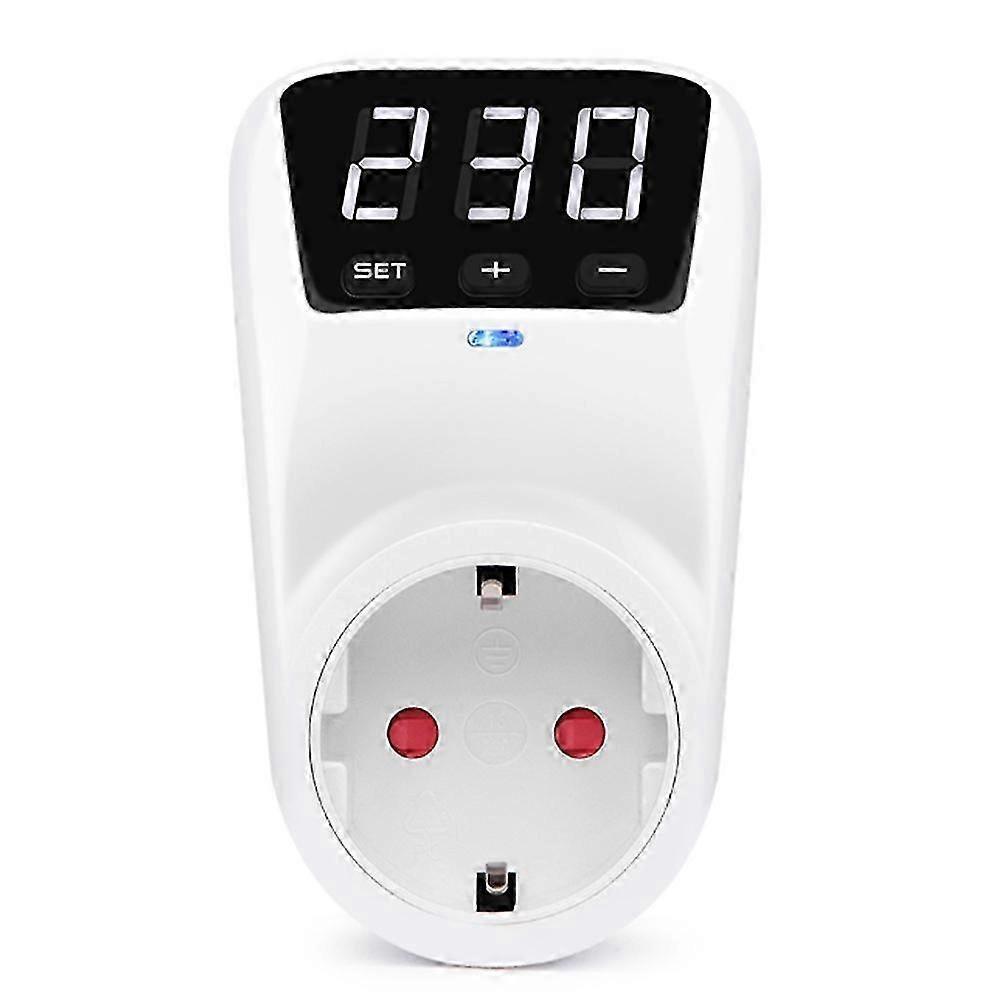 LED Display Voltage Protector Socket AC 230V Adjustable 16A Power Protector Socket with Automatic Reset Function EU Plug JH6
