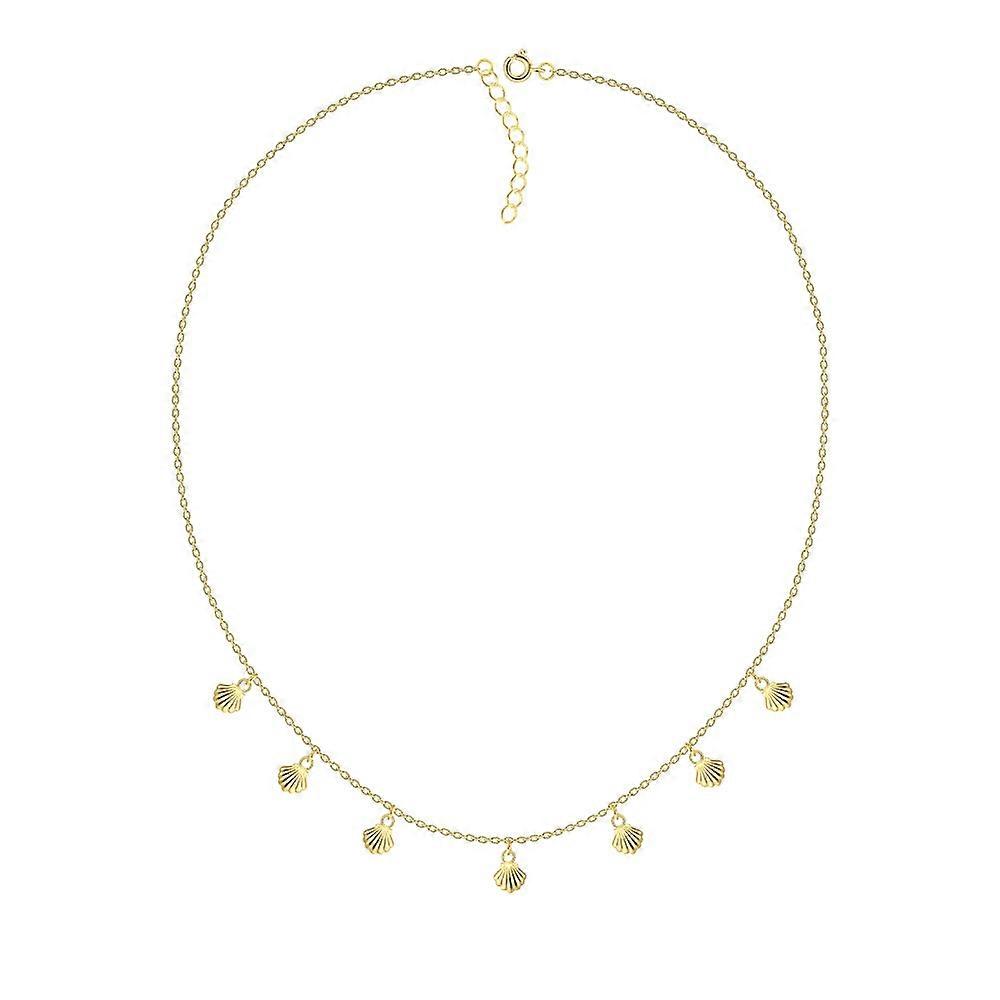 Dew Gold Plated Shell Charm 18" Necklace 93936GD