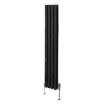 Oval Column Radiator 1600mm x 240mm & TRV Chrome Valves Modern Designer Double Panel Central Heating