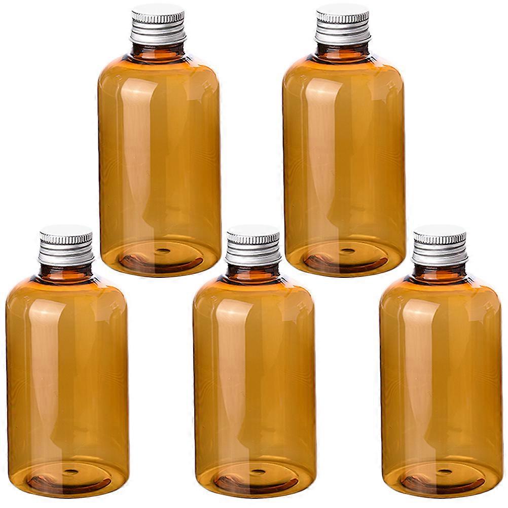 Plastic Empty Bottle Lotion Bottle for Storage Use 10Pcs Light Brown