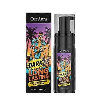 Darker Self Tanner for Men, Long Lasting Body Tanner Mousse, Self-Tanning Mousse for Natural Bronze & Sun-Kissed Glow, 100ml