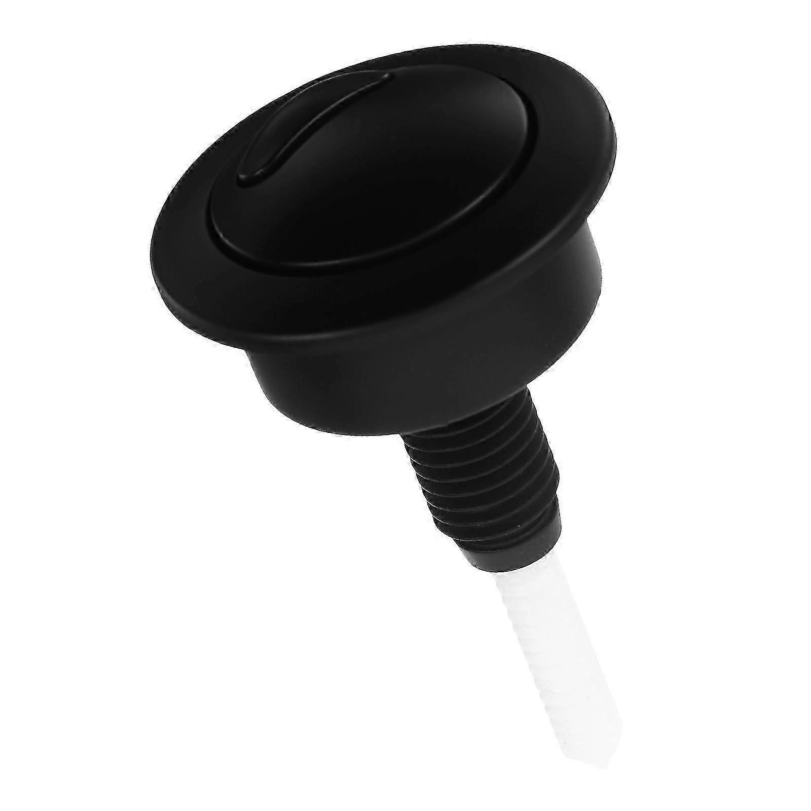 Dual Flush Toilet Cistern Push Button Replacement, Black Plastic, Easy Installation