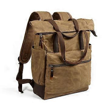 Man Waterdichte Wax Oil Canvas Bag Leisure Outdoor Grote Capaciteit Backp
