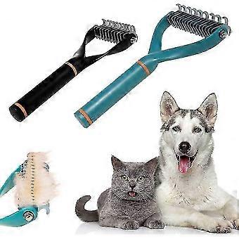 Ett paket med 2 hundborste kattborste, långhårig hundborste, husdjurshårborste, hundvårdsborste tar bort knutar, mattor och trassligt hår, underull.