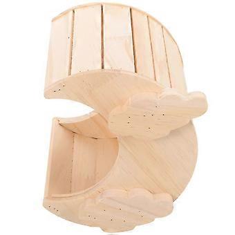Houten hamsterhuisje voor kleine huisdieren, ideaal als schuilplaats en speelplek.