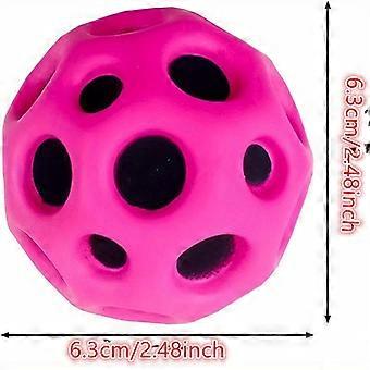 Elastic Space Ball with Holes, 6.3 cm Bouncing Ball for Hand-Eye Coordination and Stress Relief, Soft Squeeze Toy for Kids and Adults