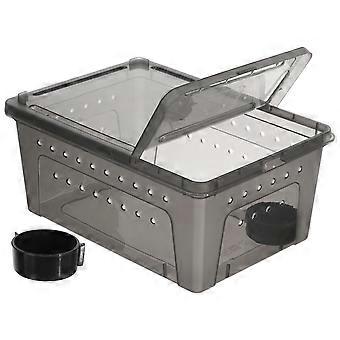 Plast Reptile Box Terrarium med Feeding Box Pet Reptile Breeding Box
