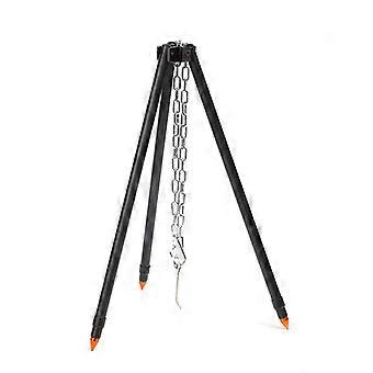 Suporte tripé grande para fogueira externa, portátil, para piquenique, com suporte para pendurar panelas, ideal para camping, fogueiras, culinária e uso em áreas selvagens.