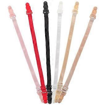 6pcs/Set Women Non-slip Bra Strap Clips Adjustable Bra Buckle Bra Straps Holder (General Version)