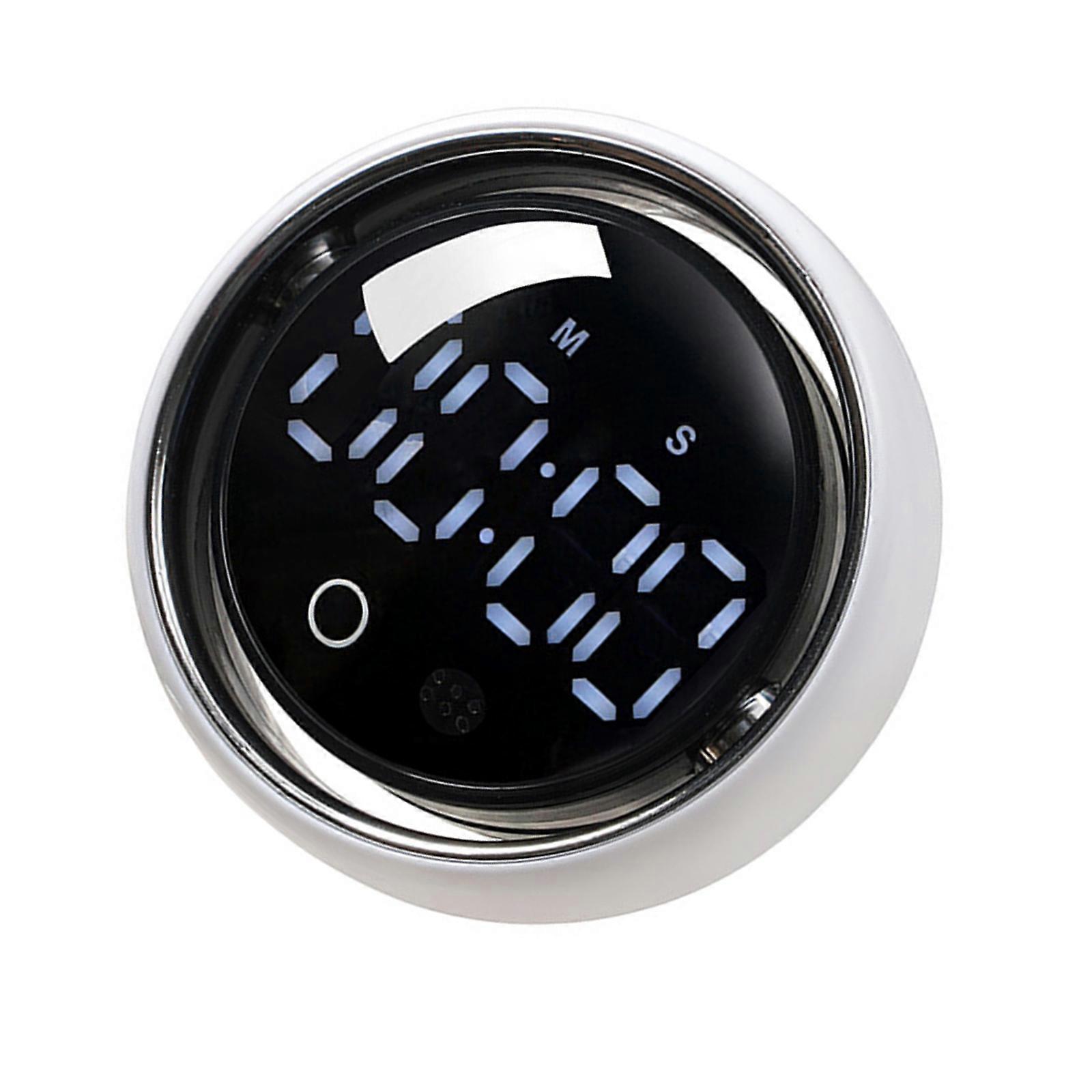 Multifunctional Voice Controlled Timer With Strong Magnets Backing LED Screen Rotary Countdowns & Count Up Timer Tool  White